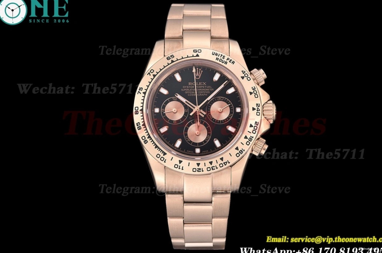 Black RG 40mm A3836 RG Gold Daytona GDF 0101